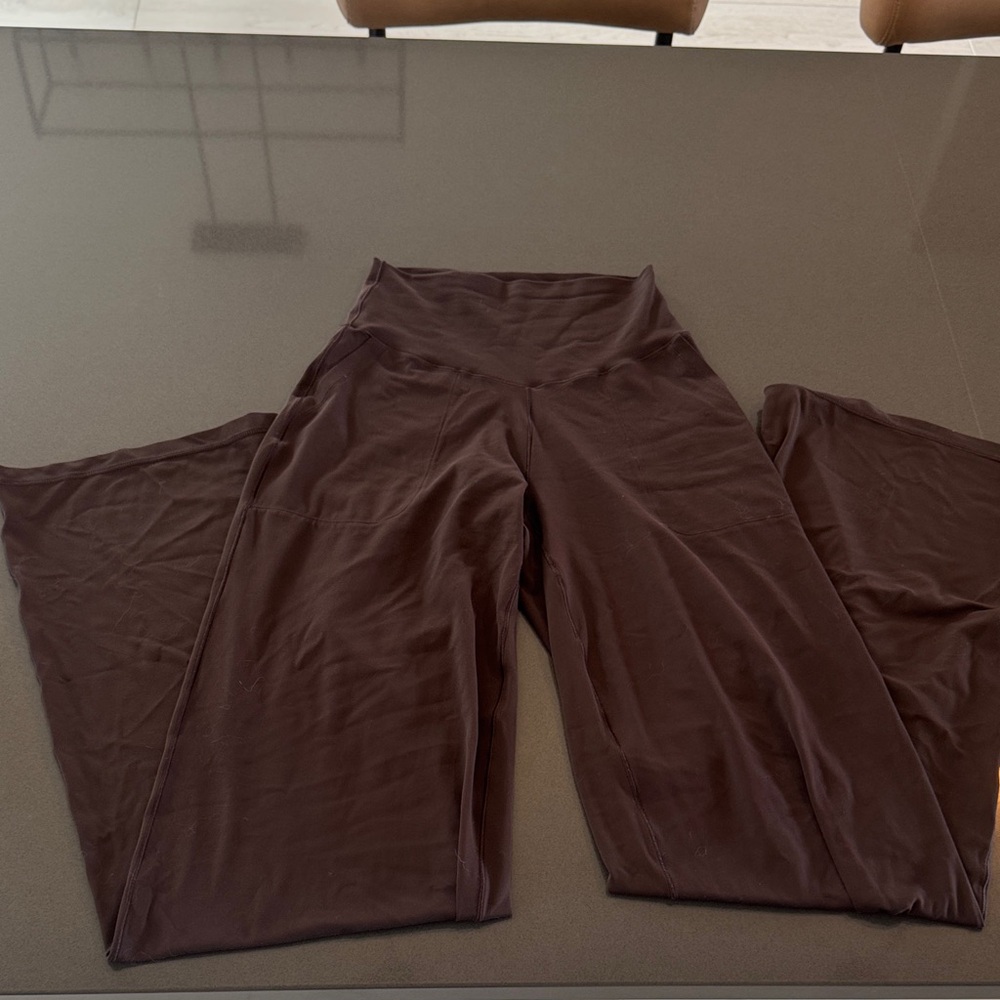 OFFLINE By Aerie Real Me XTRA High Waisted Trouser deep earth color XS Long